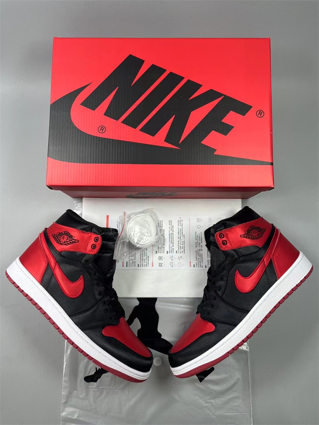 Men's Running Weapon Air Jordan 1 Red/Black Shoes 0595
